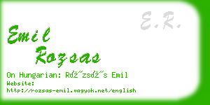 emil rozsas business card